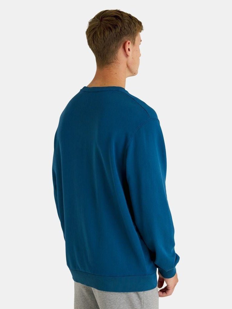 Gewassen bemanning nek sweatshirt - Apres Navy (w992)