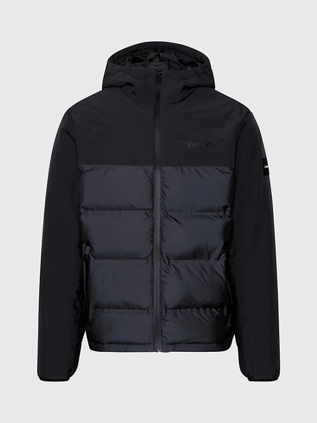 Mix media quilt jacket Ck Black