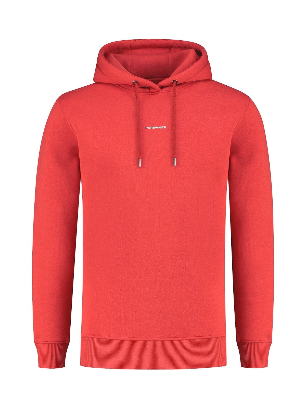 Pure logo hoodie red