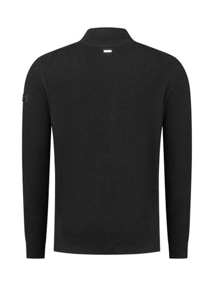 Knitted zipvest  000002 - Black