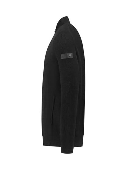 Knitted zipvest  000002 - Black