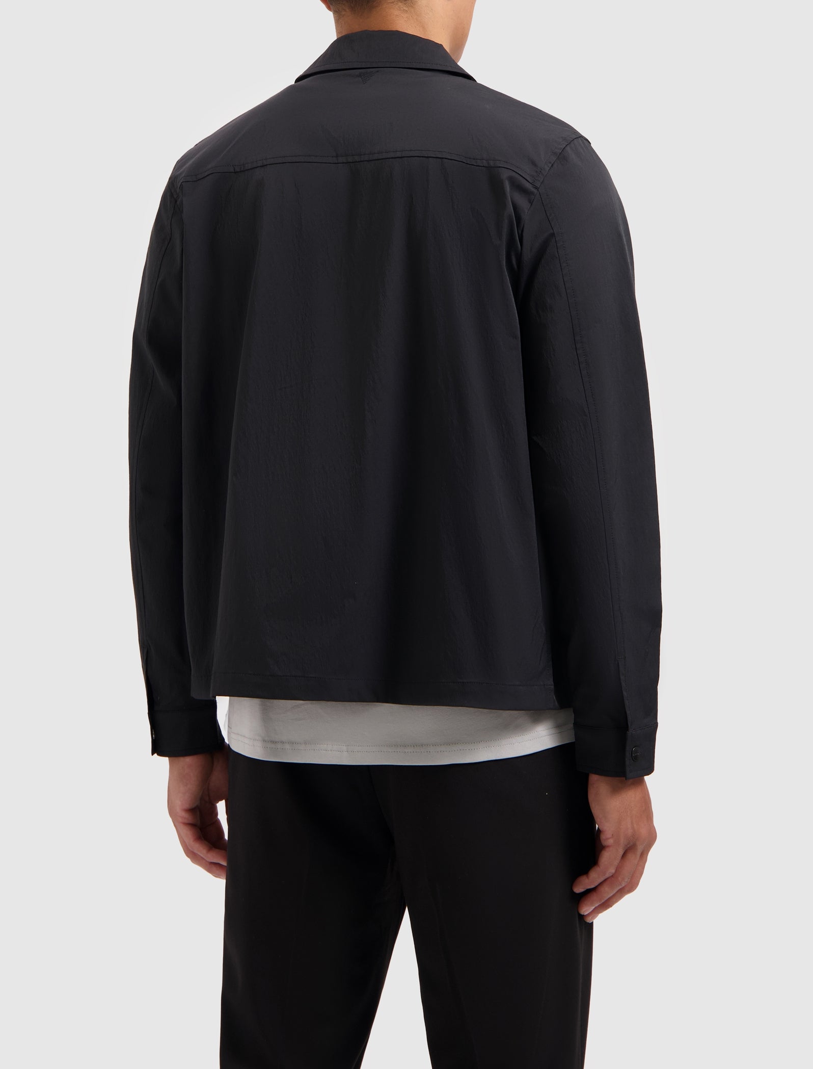 Crêpe Stretch Overshirt Black