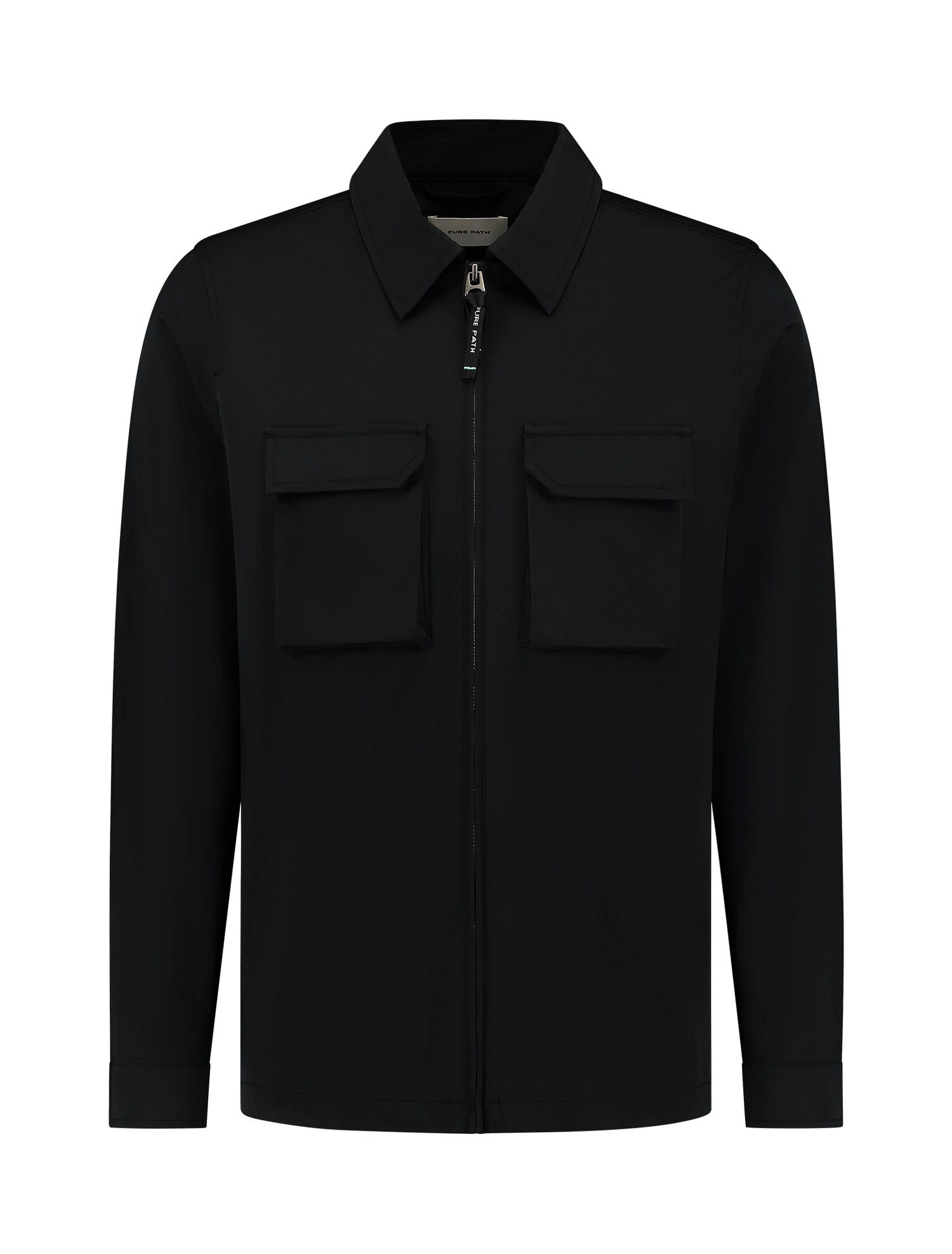 Crêpe Stretch Overshirt Black