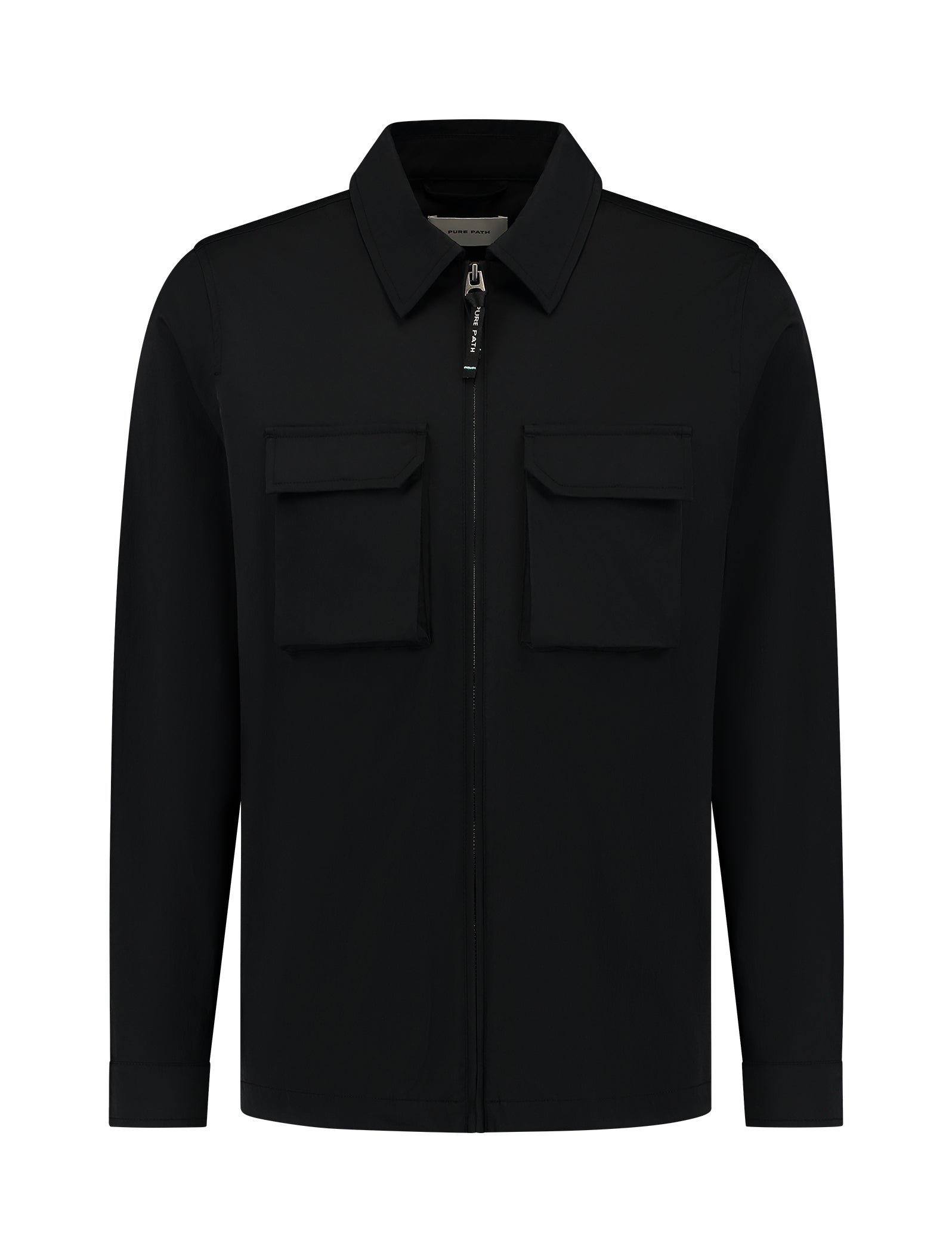 Crêpe Stretch Overshirt Black