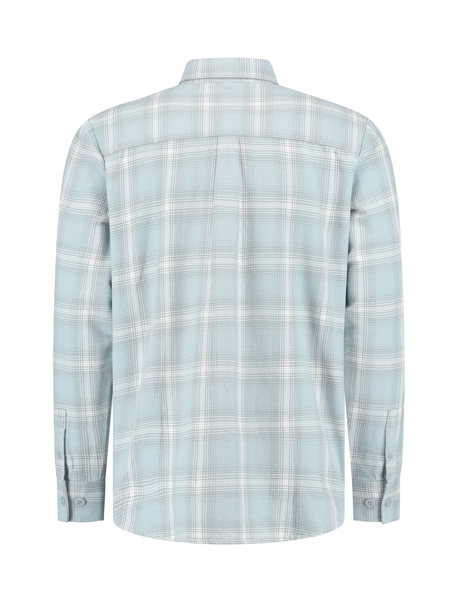 Twill Checked Overshirt Lt Blue