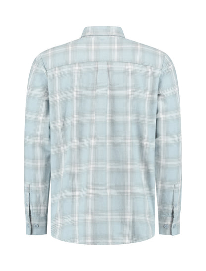 Twill Checked Overshirt Lt Blue