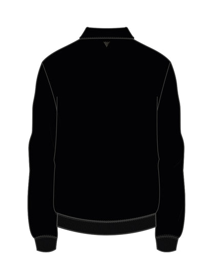 Sideline Wordmark Halfzip Sweater Black