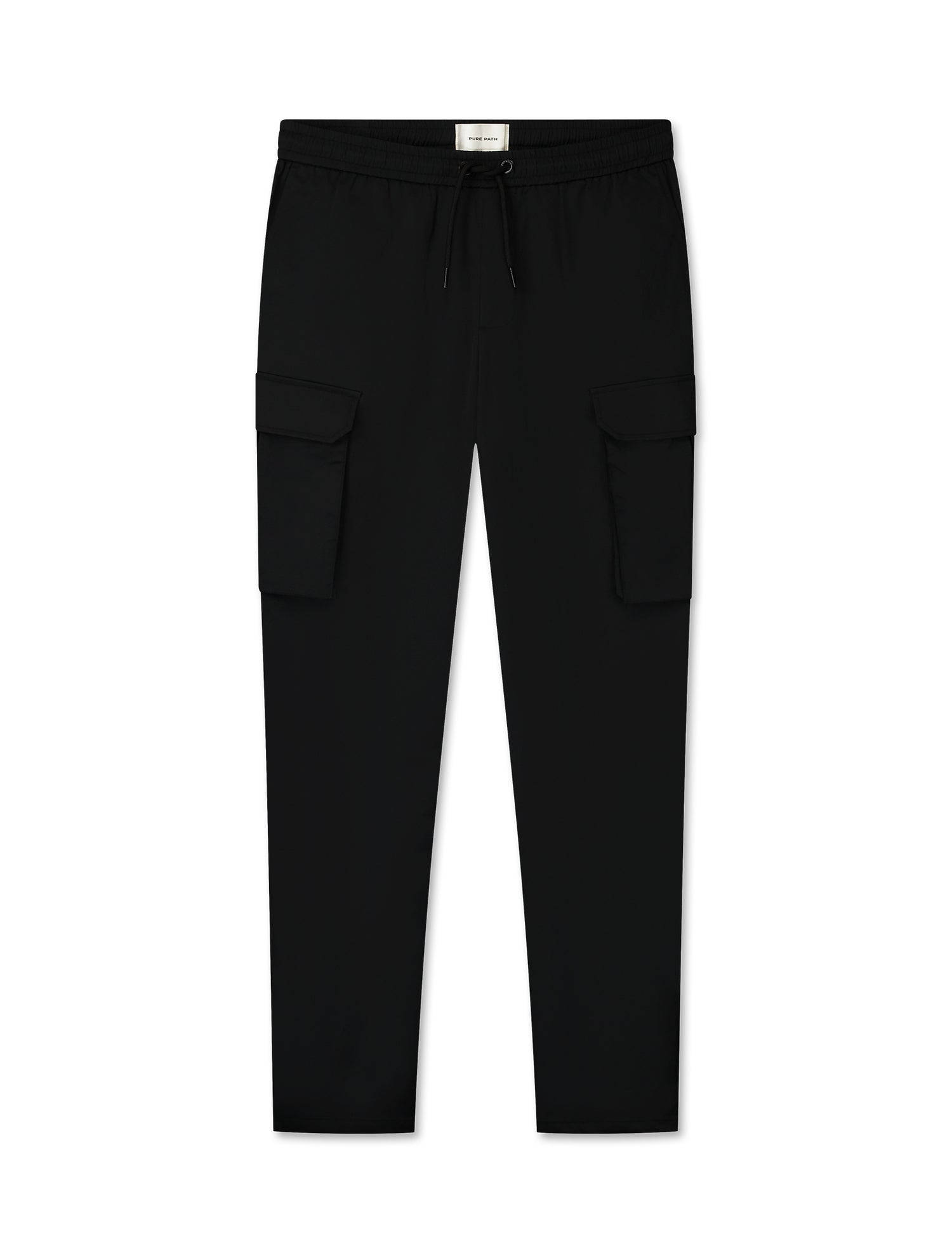 Crêpe Stretch Cargo Pants Black