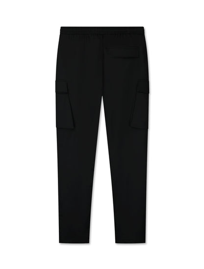 Crêpe Stretch Cargo Pants Black