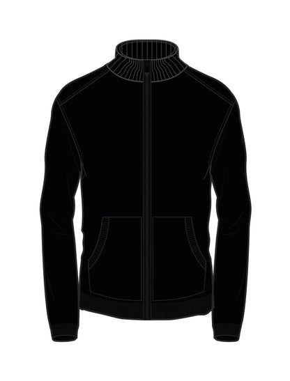 Utility Zip-Up Sweater Black