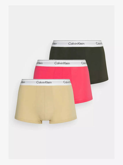 3-Pack Boxers - Cotton Stretch - Cerise, Trench, Olive