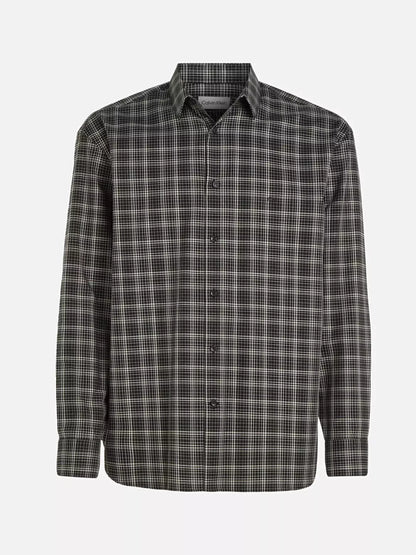 Modern check twill overhemd Black / Fog Check