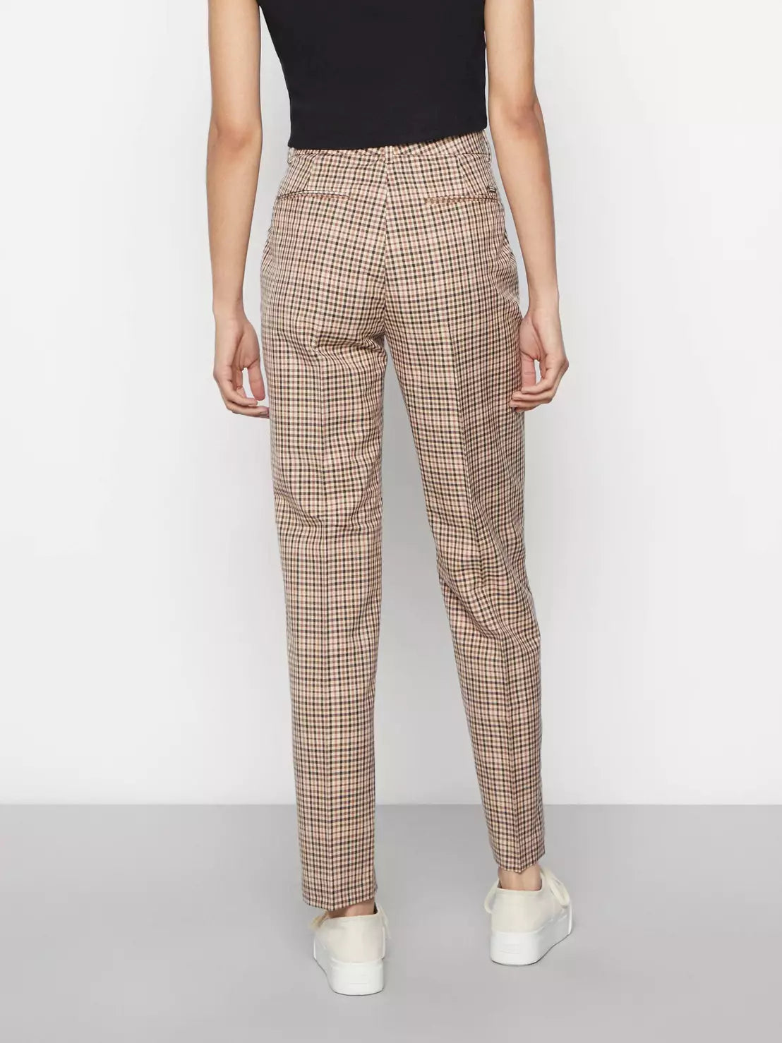 Lowry - Mid rise slim trousers in yarn dye check