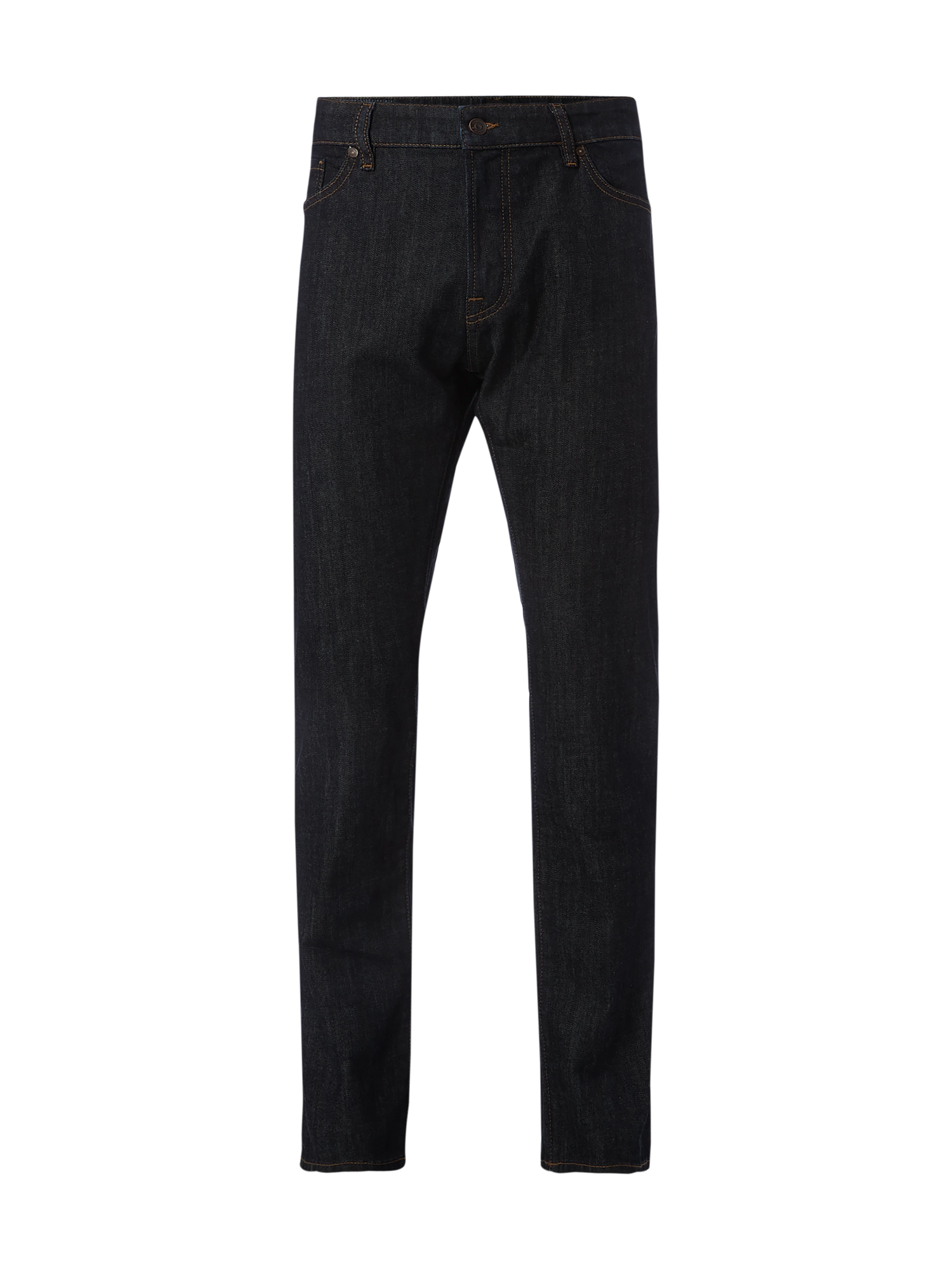 Regular fit jeans van donkerblauw strechdenim