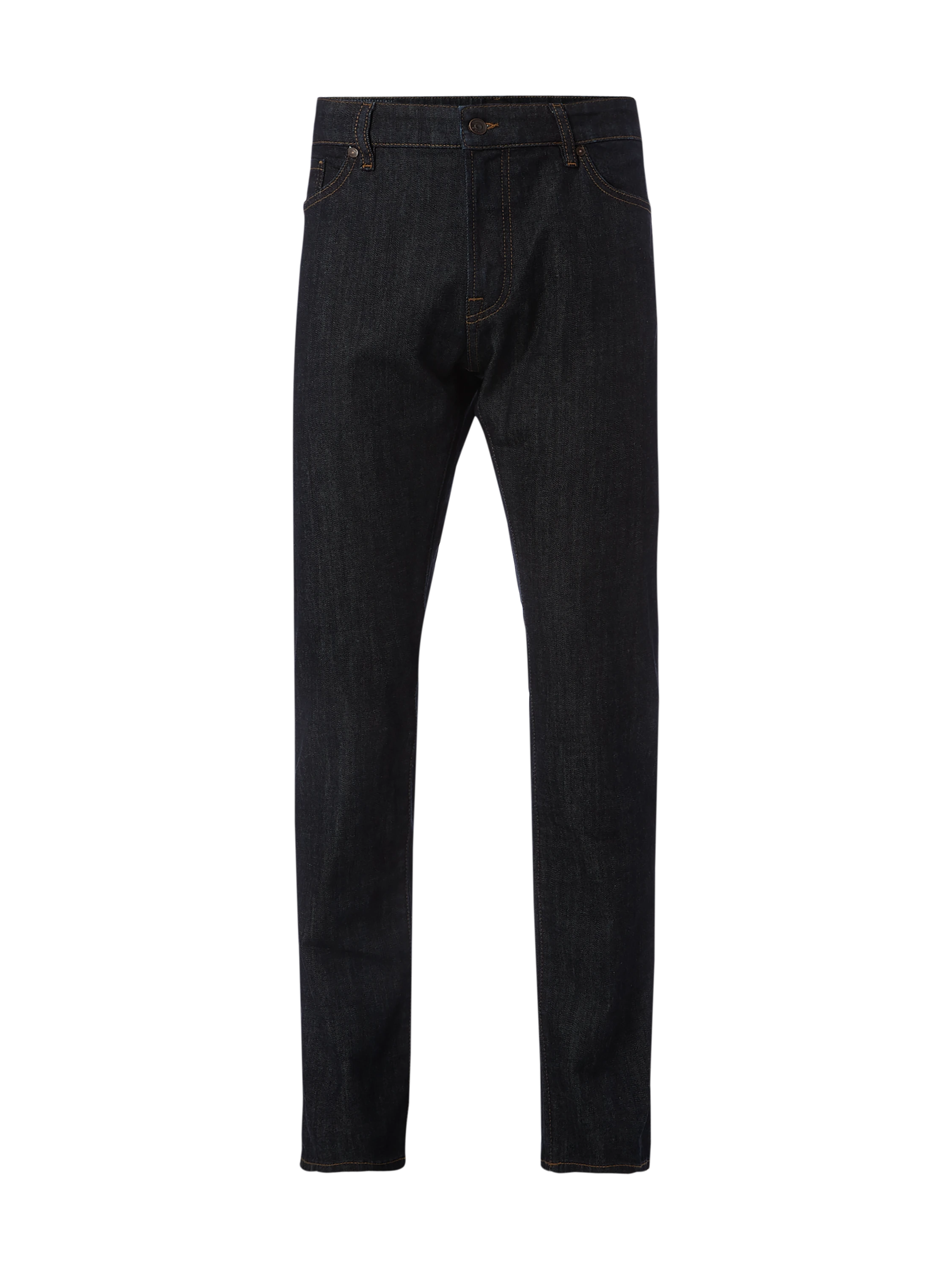 Regular fit jeans van donkerblauw strechdenim