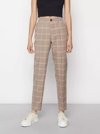 Lowry - Mid rise slim trousers in yarn dye check