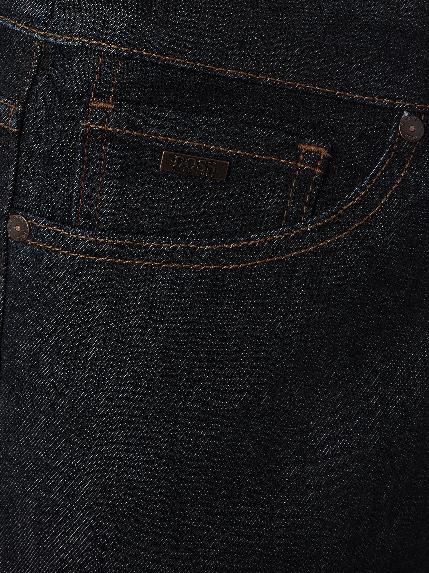 Regular fit jeans van donkerblauw strechdenim