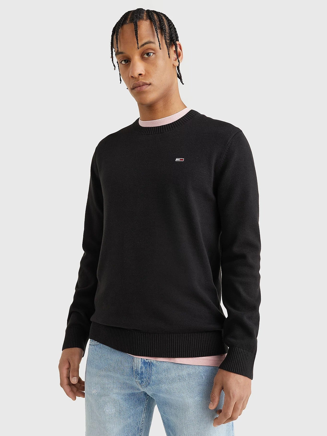 Essential light sweater - black