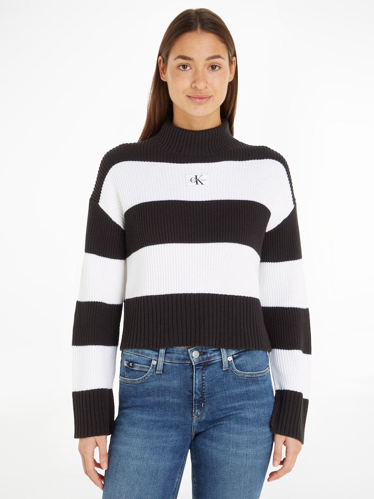 LABEL CHUNKY SWEATER, 0GO