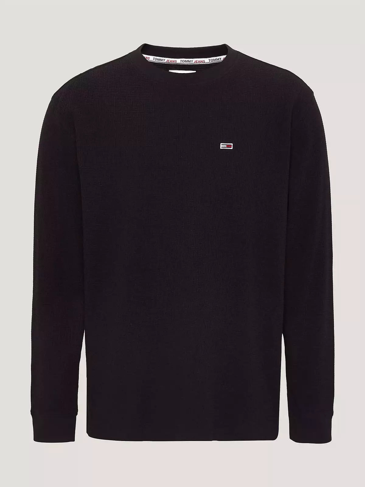 TJM classic waffle longsleeve t-shirt - black