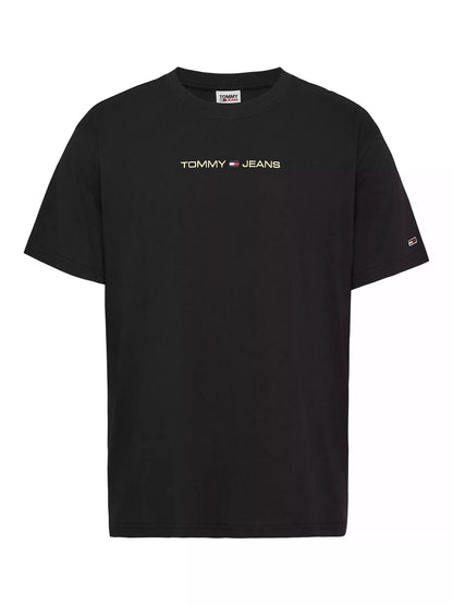 TJM Classic gold linear t-shirt - Black