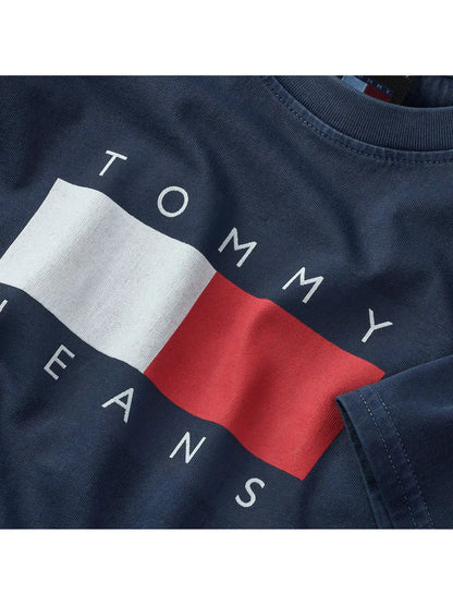 TJW boxy tommy flag t-shirt - dark night navy