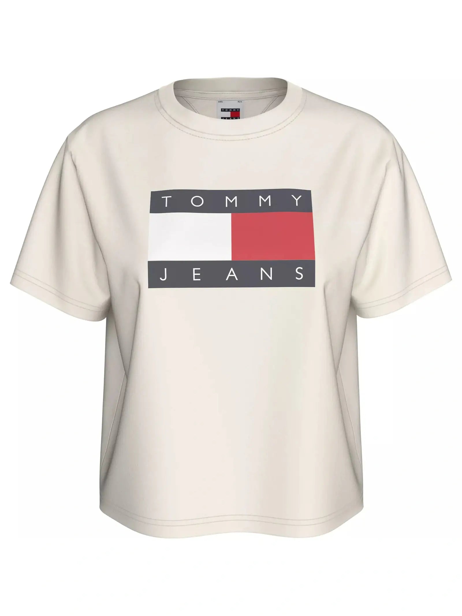 TJW boxy tommy flag t-shirt - ancient white