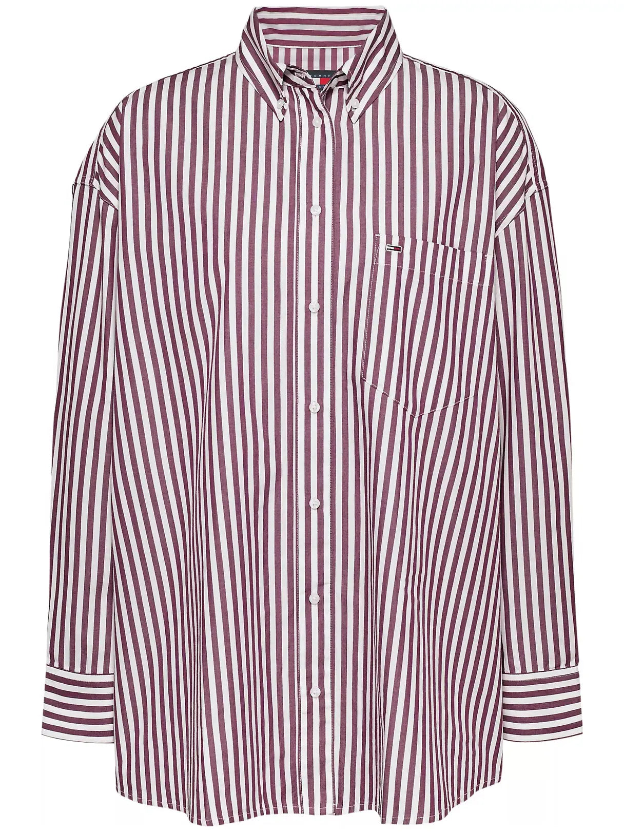 TJW oversized pinstripe blouse - valley grape / stripe