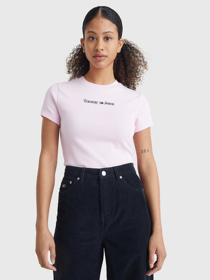 TJW Regulair serif linear t-shirt - French Orchid