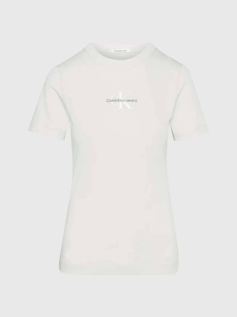Monologo slim fit t-shirt - Eggshell