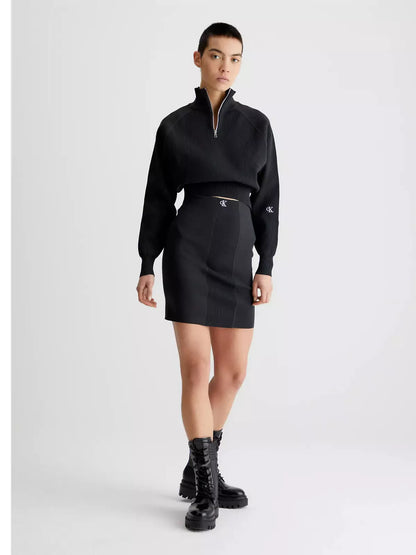 HALF ZIP SWEATER, BEH