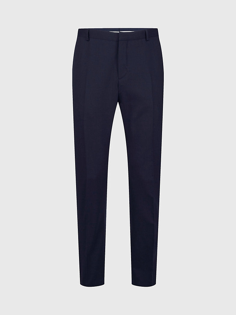 Slim Wollen Stretch Pantalon - Navy