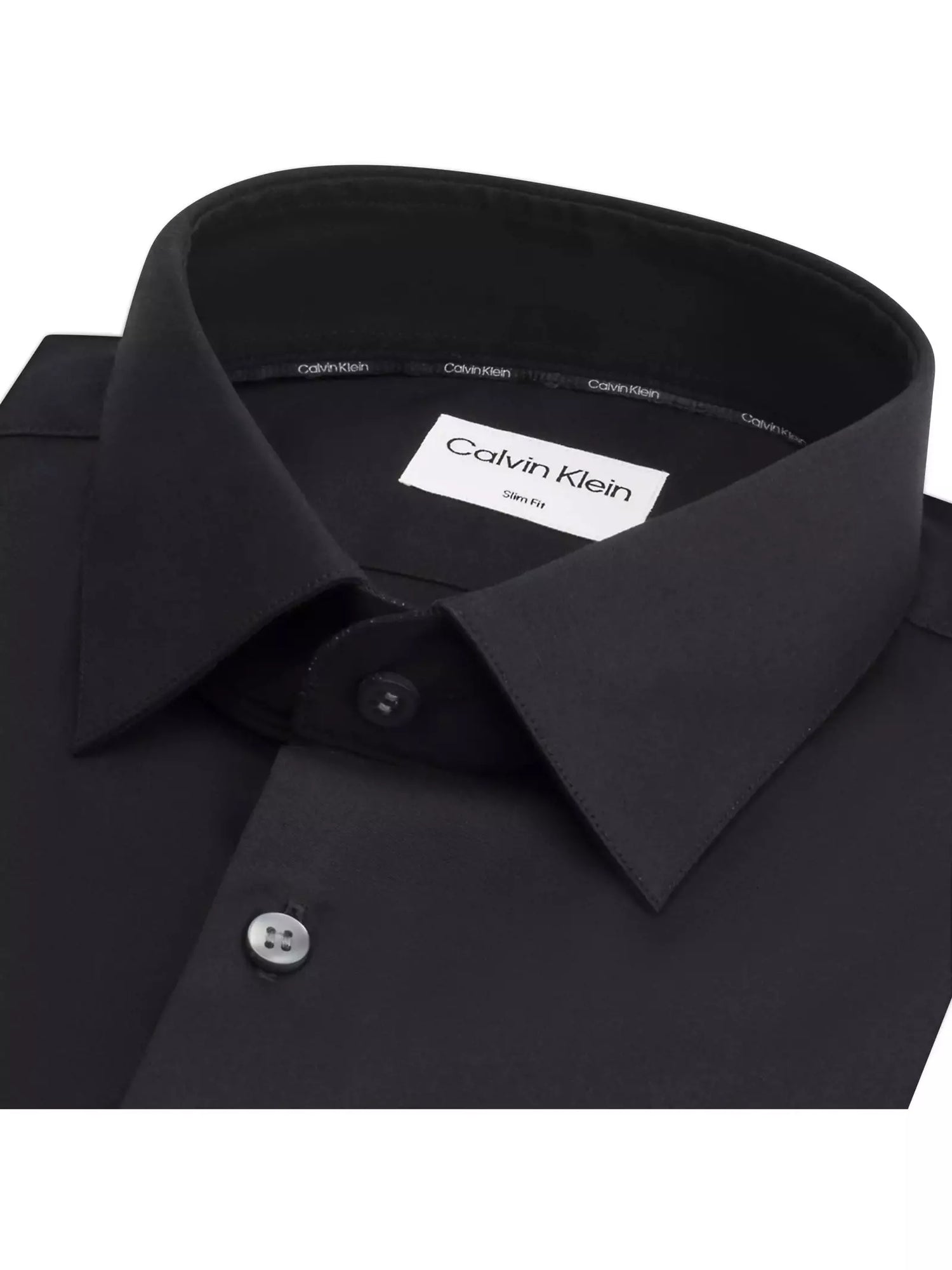 Poplin stretch slim overhemd - Black