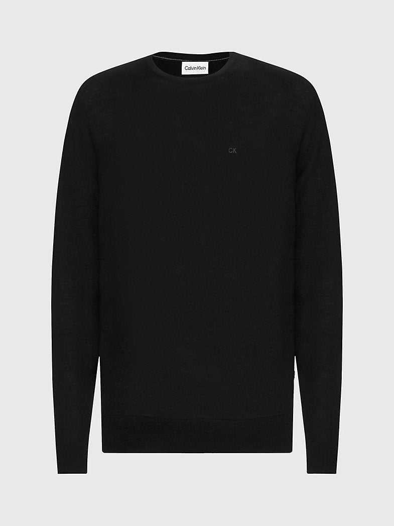 Superior Wool crewneck sweater black