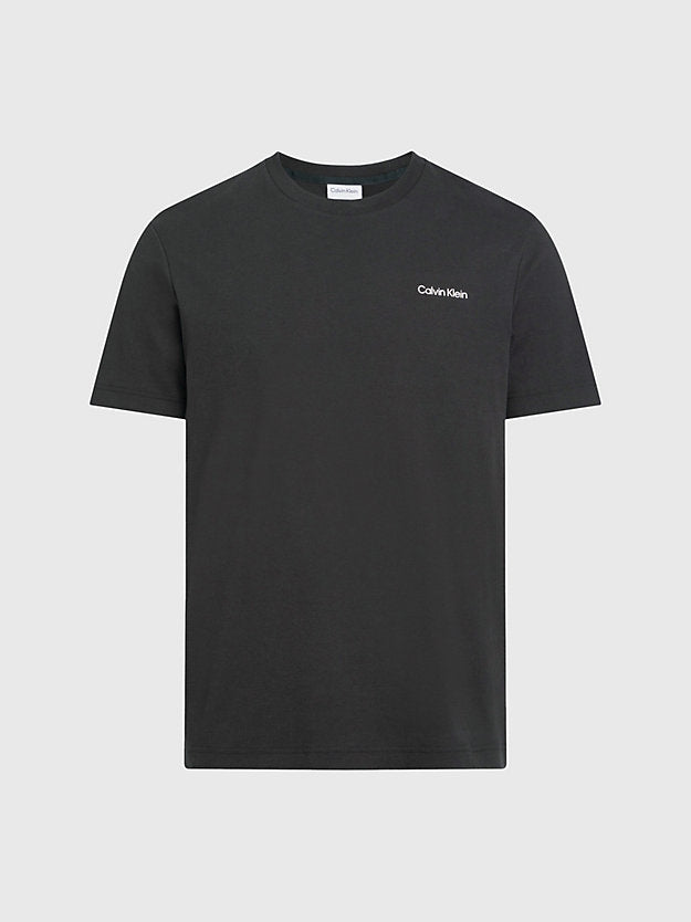 Katoenen T-Shirt Met Micrologo - Black