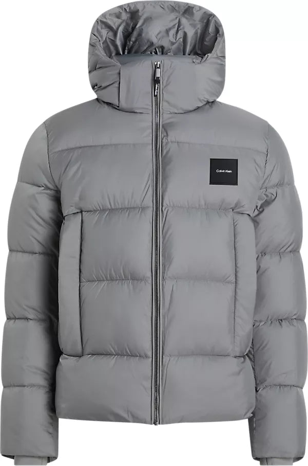 HOODED QUILT PUFFER MW MOON MIST