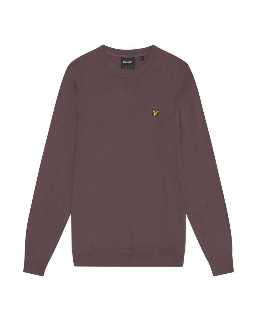 Cotton Merino Crew Neck Jumper X315 Highland Mauve