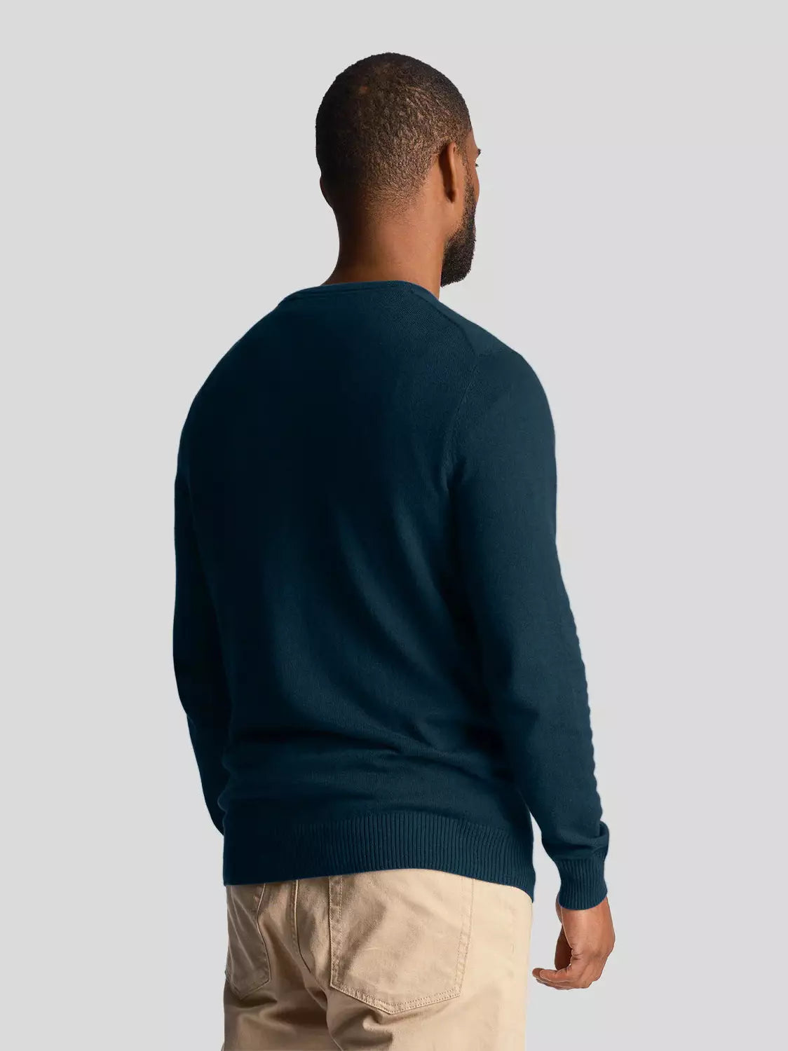 Cotton Merino Crew Jumper Apres Navy (w992)