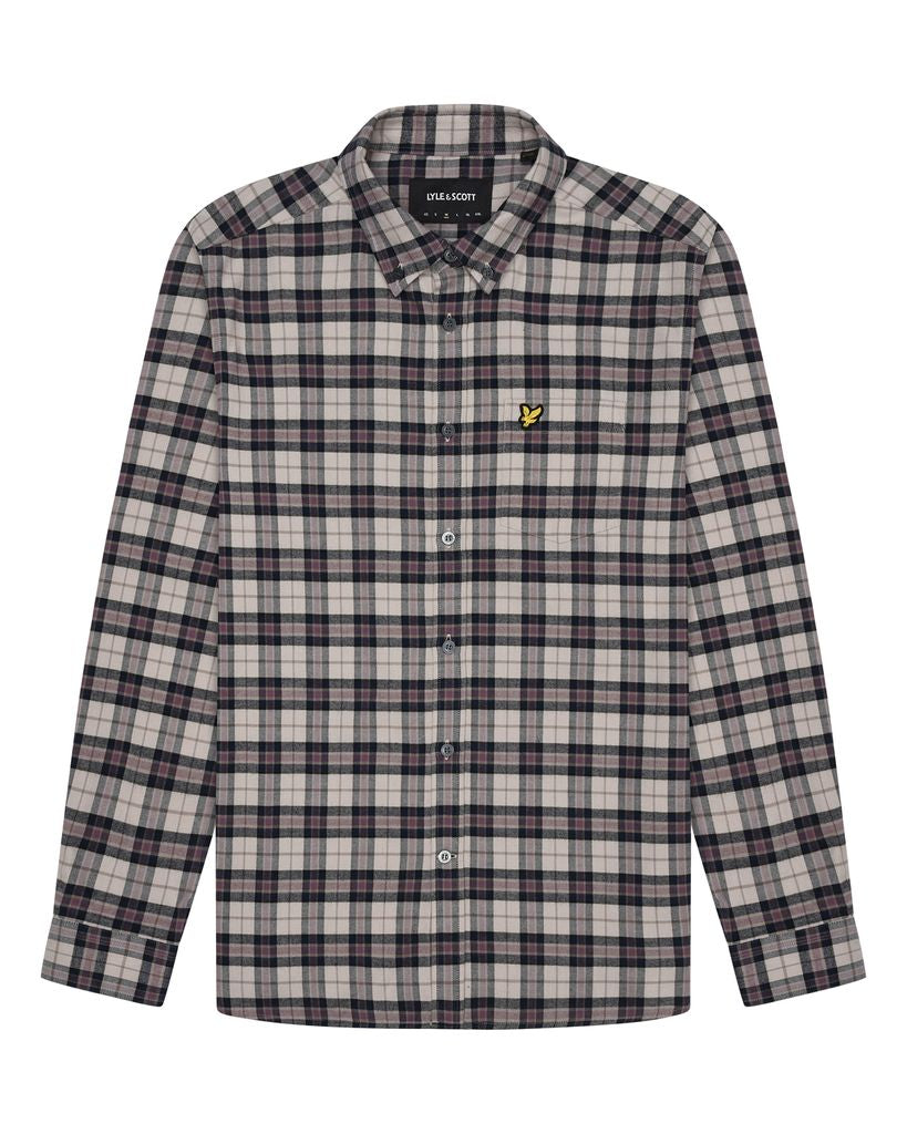 Check Flannel Shirt Z271 Dark Navy