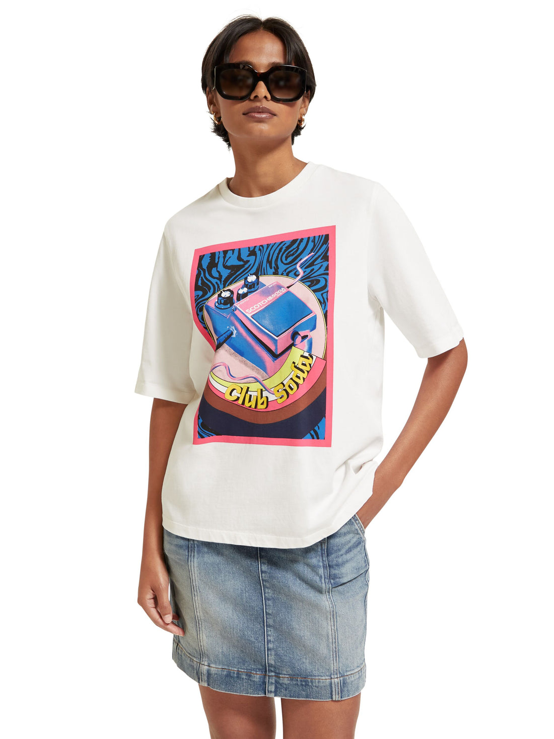 Cotton In Conversion club soda relaxed fit T-shirt Off White