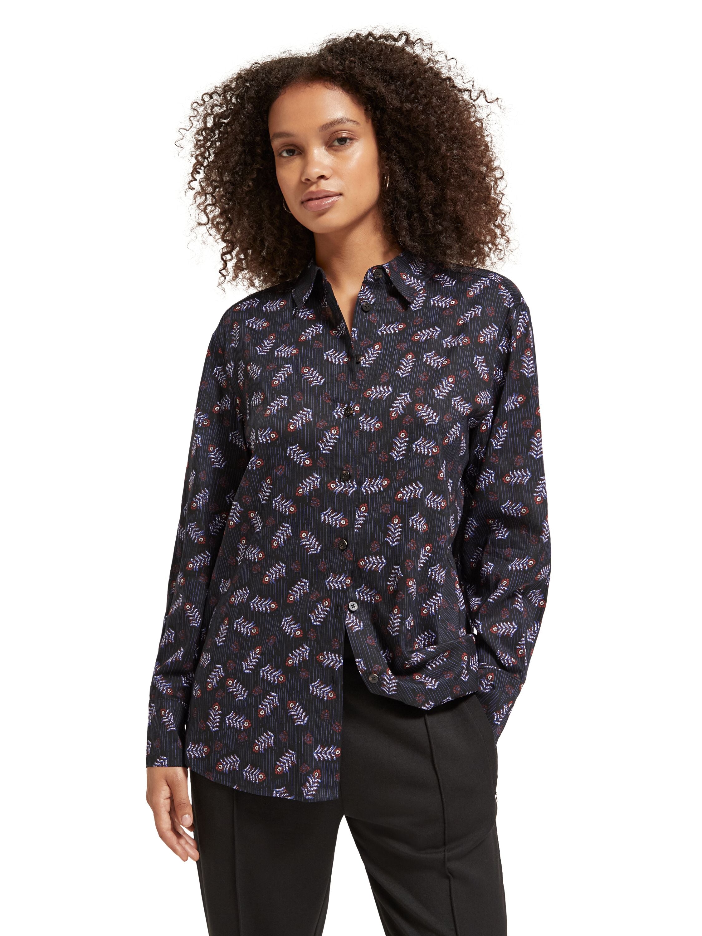 All over printed relaxed fit shirt Folk Floral