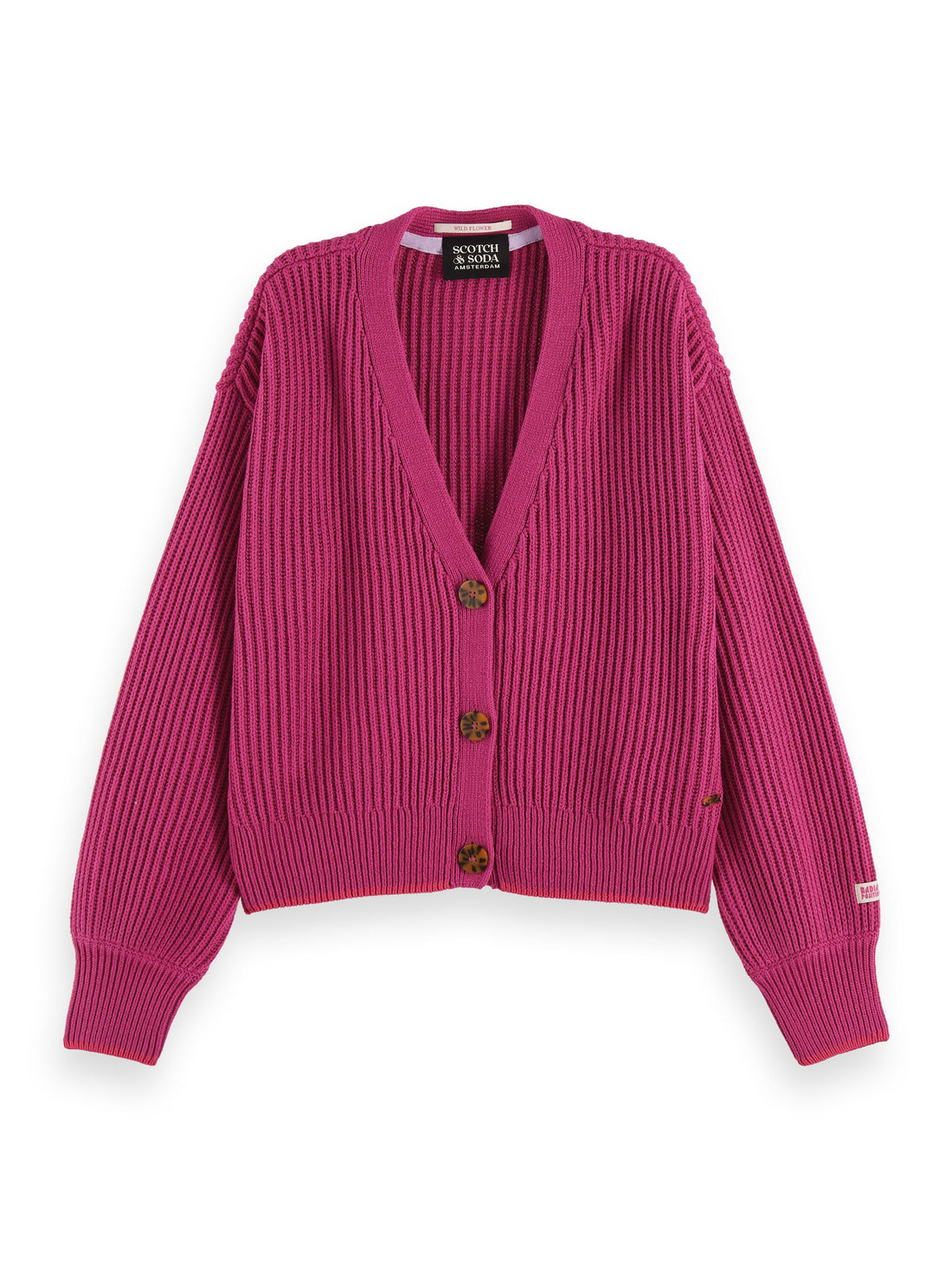 Boxy Fit Cardigan - Fuchsia