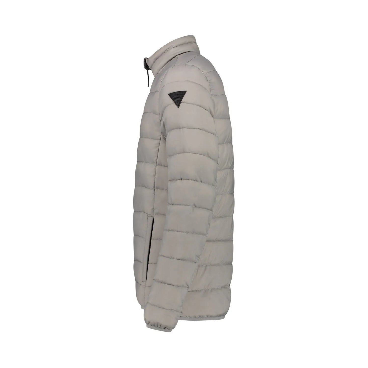 Light weight padded jacket with straight stitching