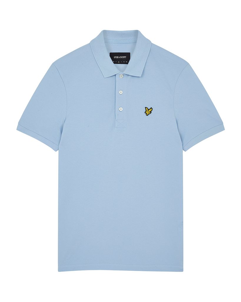Plain Polo Shirt  W487 Light Blue