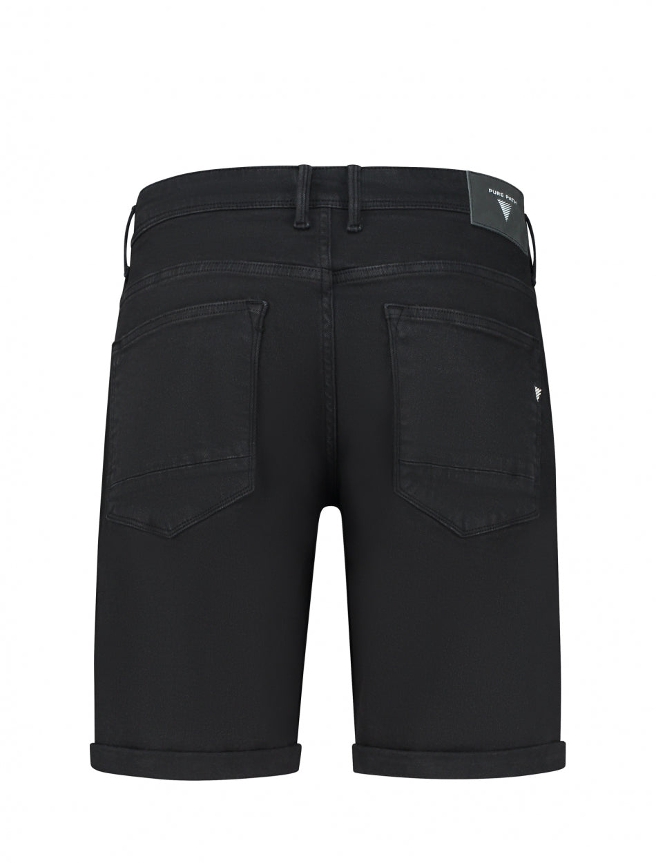 The Steve Skinny Fit Shorts  Black  W1279
