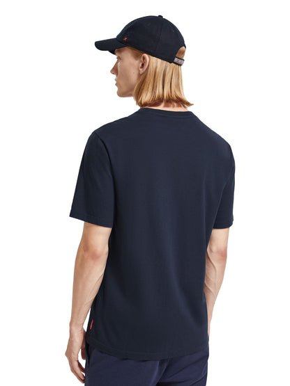 Regular fit chest artwork T-shirt in Organic Cotton Night