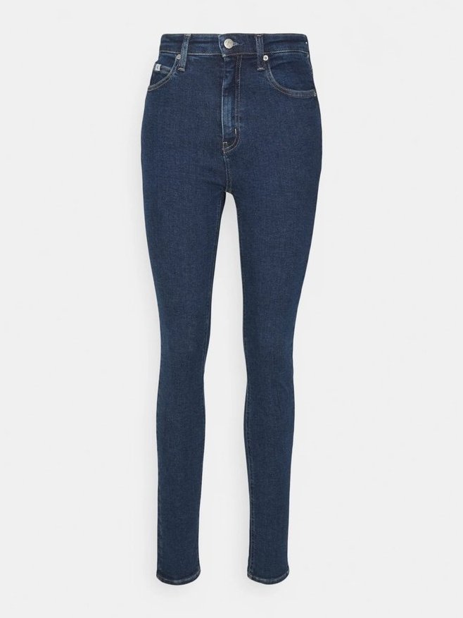 High rise skinny jeans - dark denim