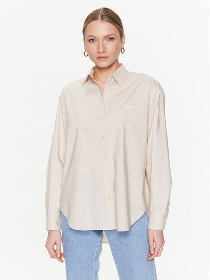 Monologo relaxed shirt - Classic Beige