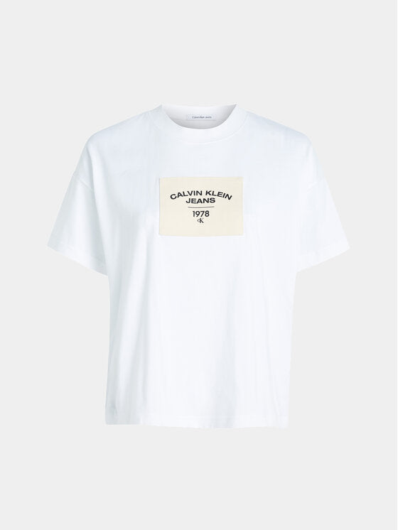 Canvas patch t-shirt - Bright White
