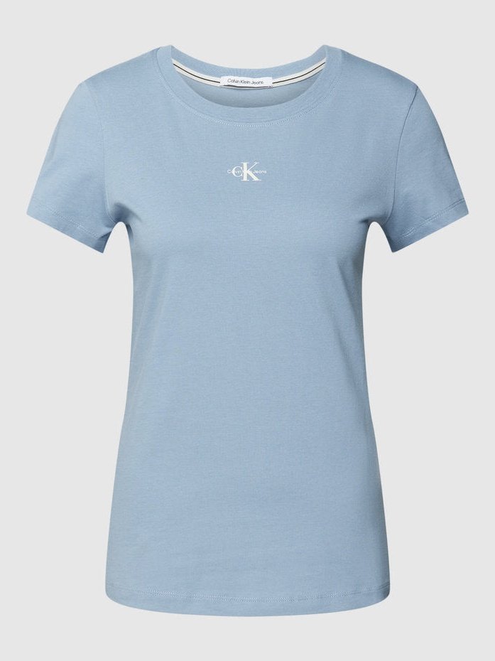 Micro monologo slim fit t-shirt - iceland blue